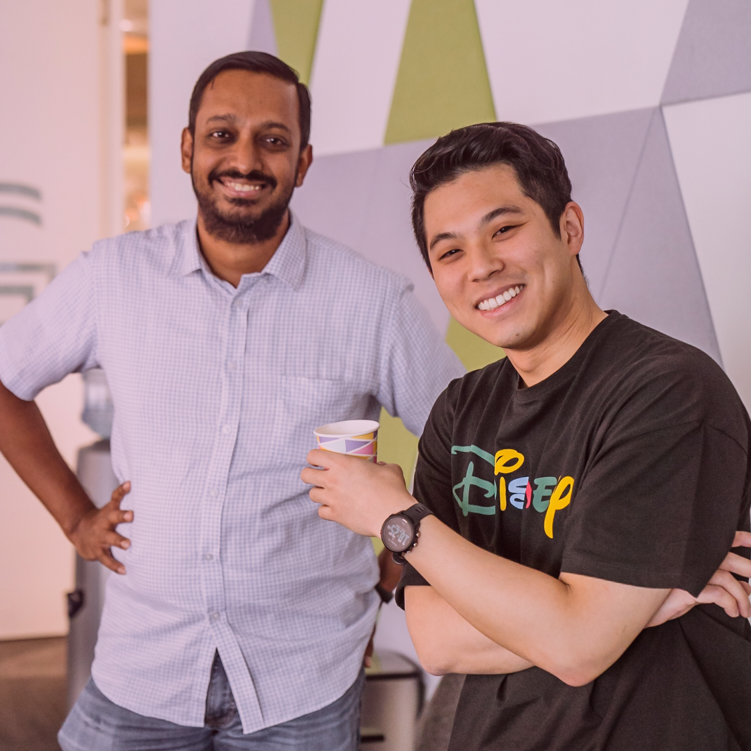 Image of two people enjoying themselves at a better.sg event